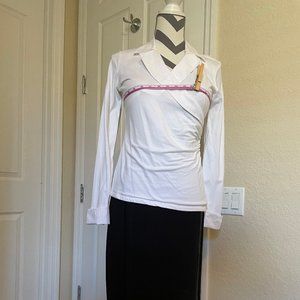 Coldwater Creek Womens Knit Shirt Sz S French Cuffs